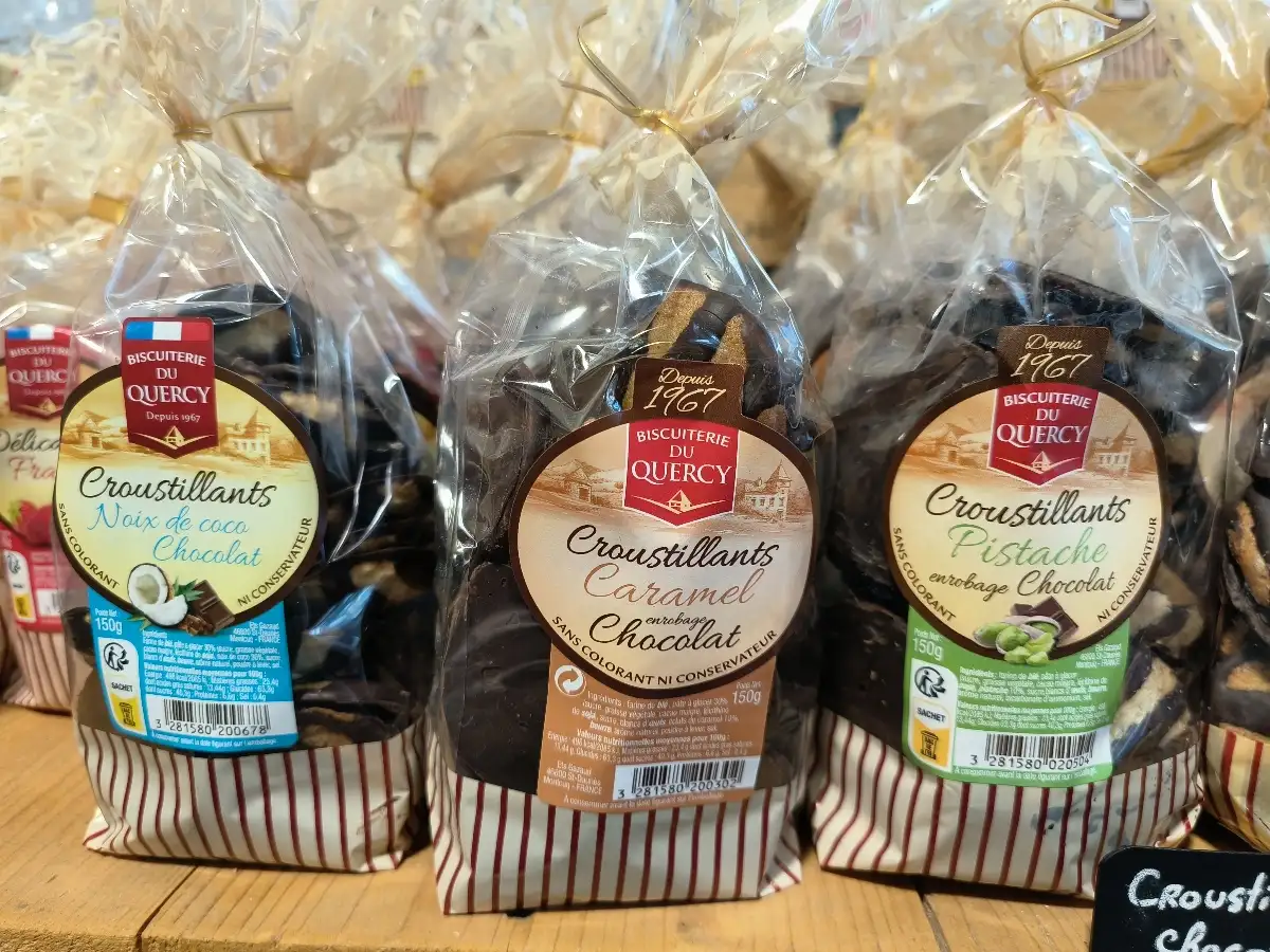 Croustillants enrobés chocolat au choix