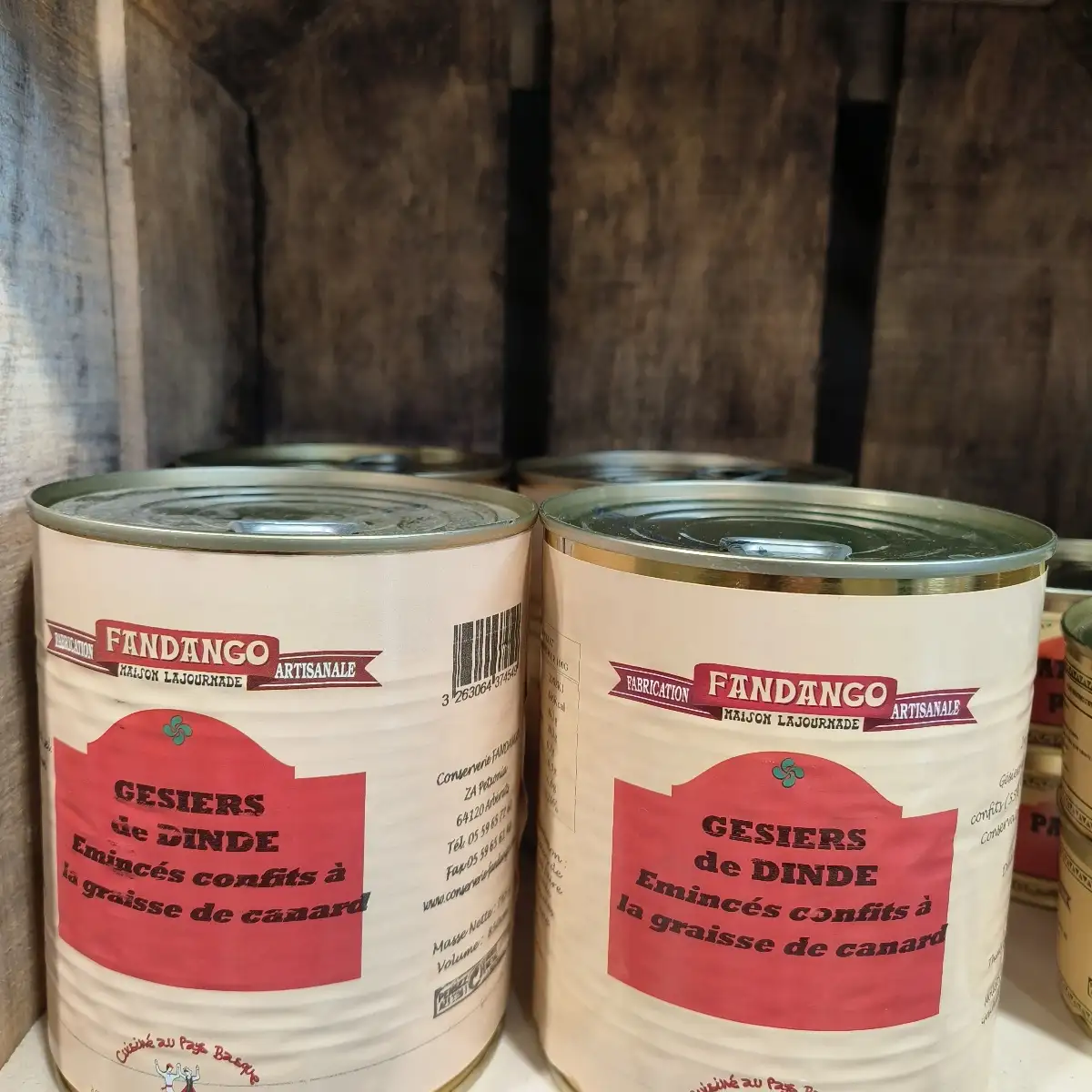 Gésiers de dinde émincés à la graisse de canard 765g