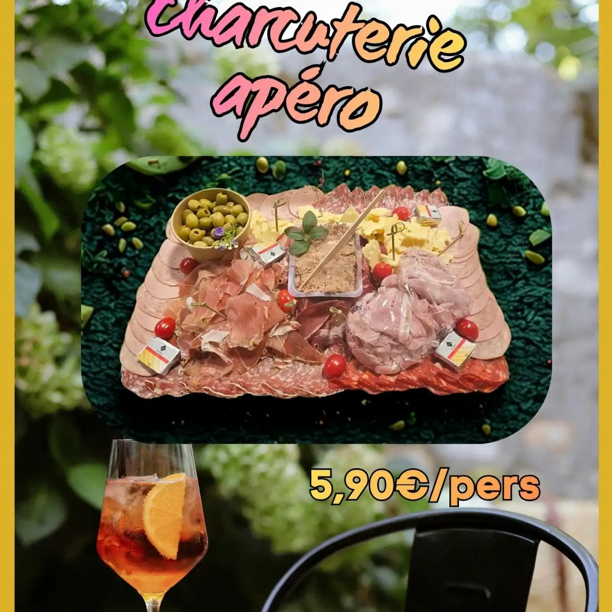 Plateau apéro charcuterie par personne