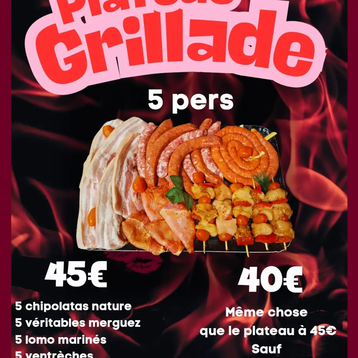 Plateau grillade 5 pers