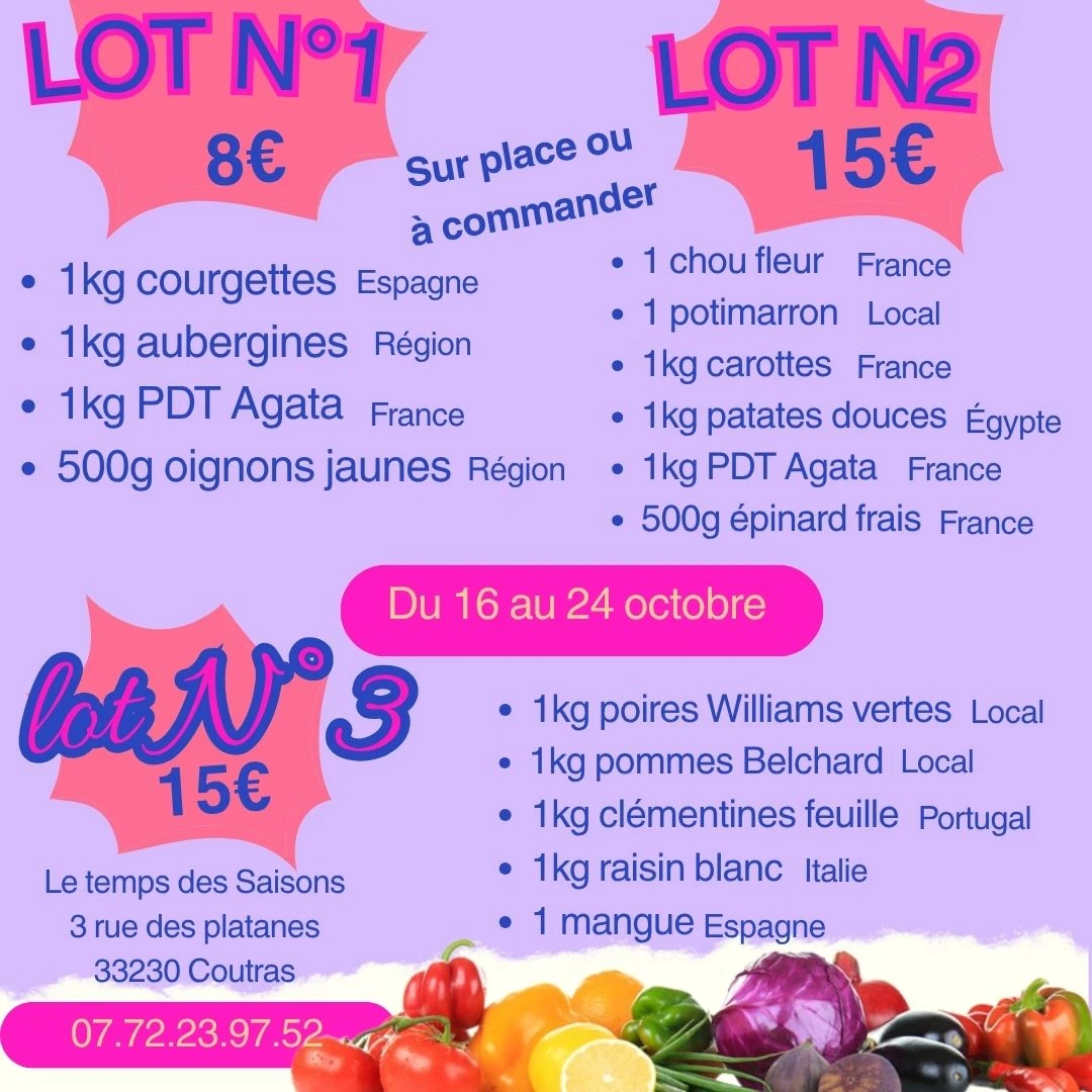LOT N°1 = 8€